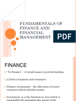 Fundamentals of Finance and Financial Management