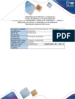 Guia de Actividades y Rubrica de Evaluacion - Tarea 1. Aplicación Procesos y Materiales en La Industria