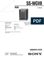 SS-WGV8 Service Manual Subwoofer System Specs and Repair