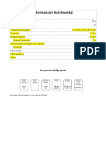 Tabla Nutrimental