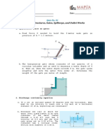 Quiz no 1 Dams, Gates, and Outlet Works (Hydraulics)