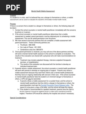 JCPS Mental Health Mobile Assessment