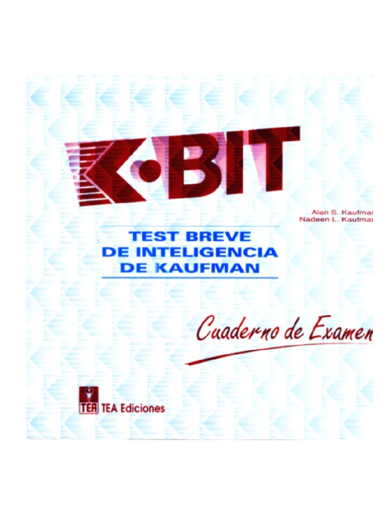Instrucciones para el Test K-Bit | PDF | Artes del Lenguaje y Comunicación