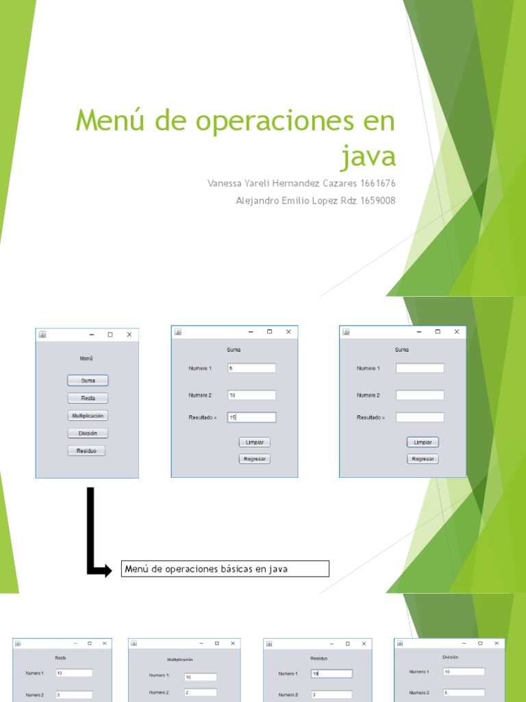 Menú de calculadora en Java | PDF