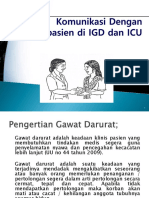 Komunikasi DGN Klien Di IGD Dan ICU - Dedih