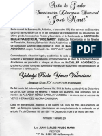 Diploma José Martí