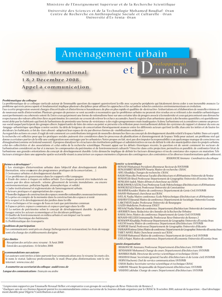 Amenagement Urbain Et Developpement Durable | PDF | Art