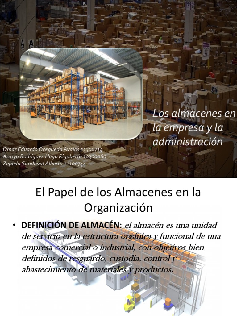 Almacenes en La Empresa y Admnistracion | PDF | Negocios | Finanzas y ...