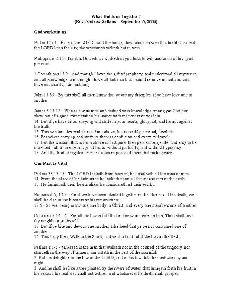 What Holds Us Together PDF Theology Religious Belief And Doctrine