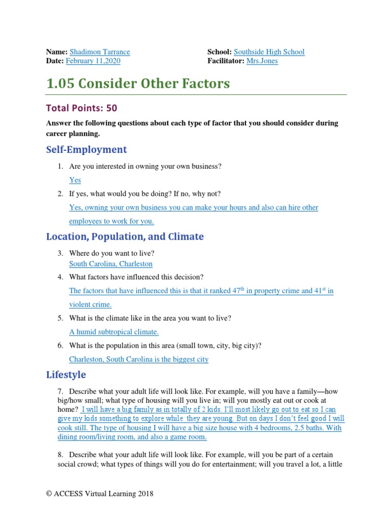01-05 Task | PDF | Career & Growth | Social Science