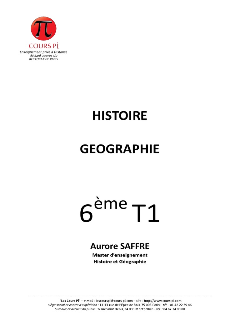 Devoir Commun Histoire géographie 3ème 2022 6eme Histoire Geographie Cours PDF | PDF