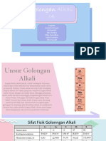 Sifat dan kegunaan unsur golongan alkali