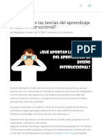 ¿Qué Aportan Las Teorías Del Aprendizaje Al Diseño Instruccional? - Aprendiendo en La Nube