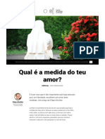 Qual é a medida do teu amor? - Ponto SJ