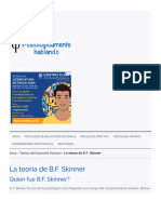 La Teoria de B.F. Skinner - Psicológicamente Hablando PDF