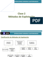 UG - Clase 2 - Métodos de Explotación Minería Subterránea