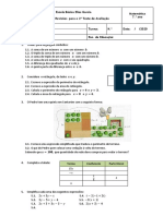 Revisão de Matemática para Teste