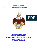 Autoridad espiritual y poder temporal.Guenon