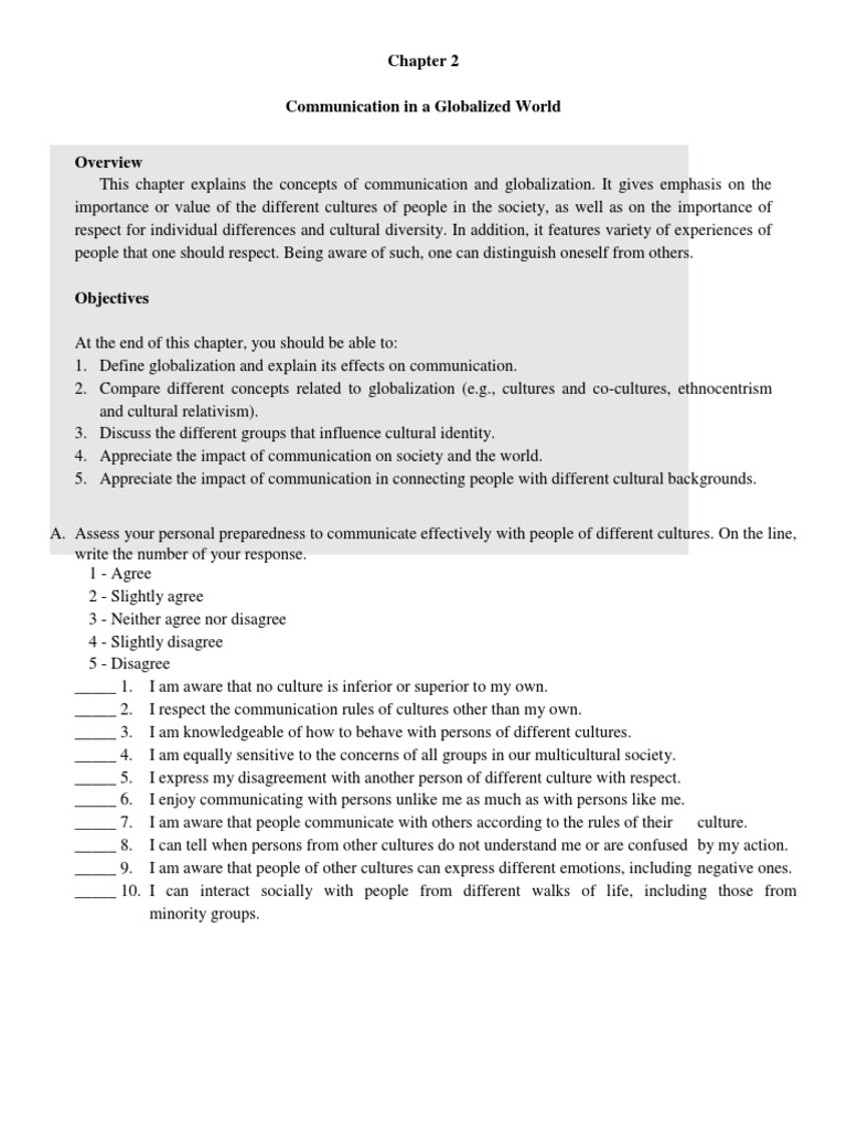 Global Communication and Cultural Diversity | PDF | Social Science