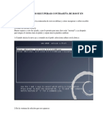 GUIA PASOA APASO RECUPERAR CONTRASEÑA DE ROOT EN DEBIAN