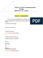 DAAE2011 Intro To Visual Communication Design Quizzes 5, 6, 7 and 8