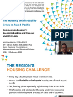 Session 1.3: The Housing Unaffordability Crisis in Asia & Pacific by Matthias Helble
