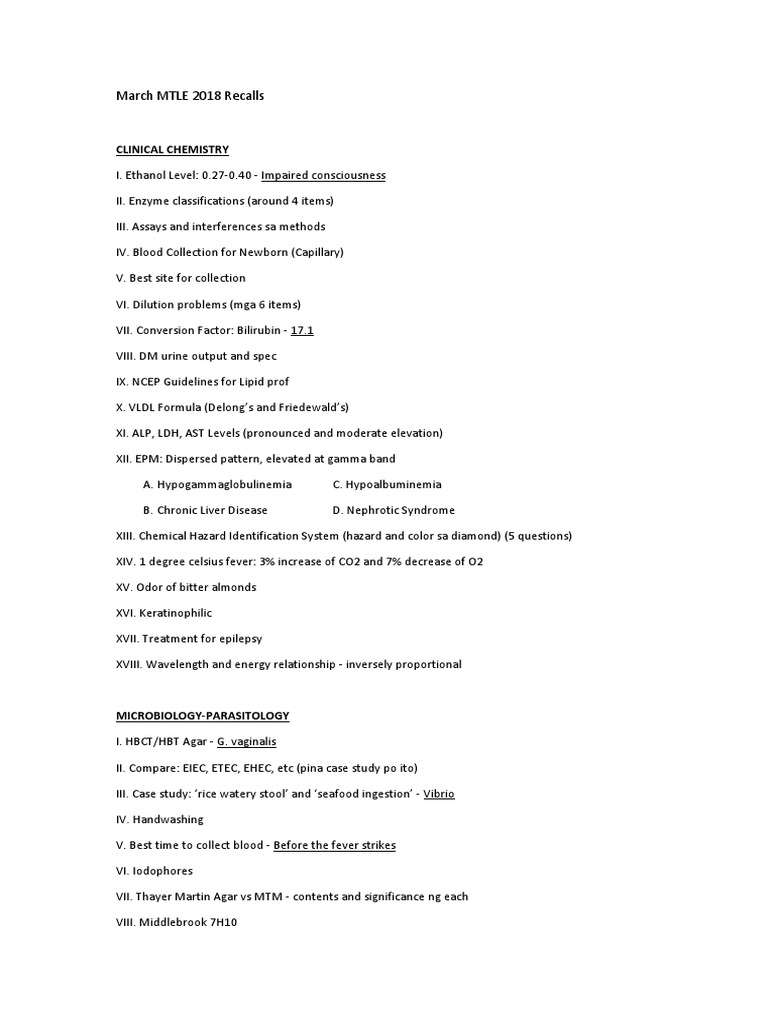 March MTLE 2018 Recalls Download Free PDF Diseases And Disorders