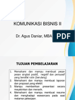 KOMUNIKASI BISNIS II 2020 Agus Daniar