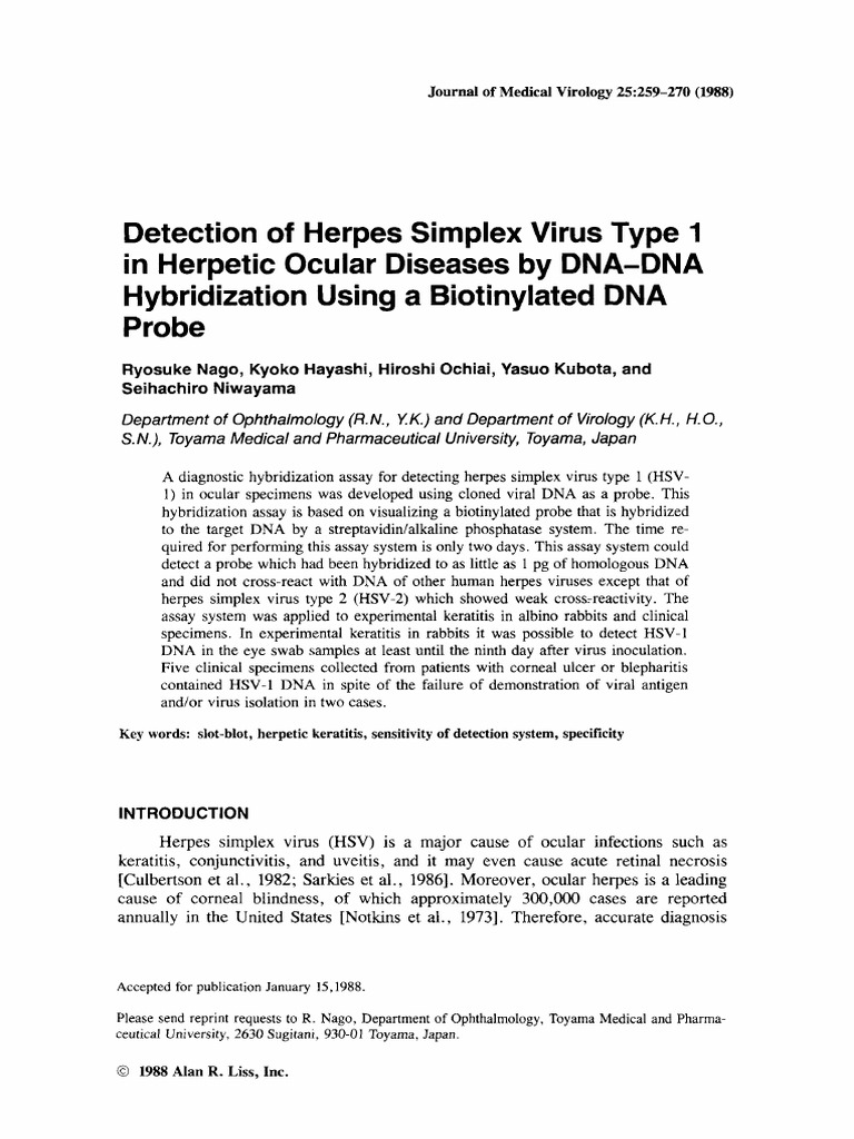 Jurnal Hibridisasi PDF Herpes Simplex Virus