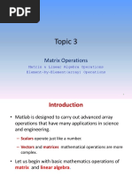 Matlab Matrix Operation