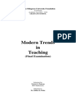 Final Exam in Modern Trends in Teaching