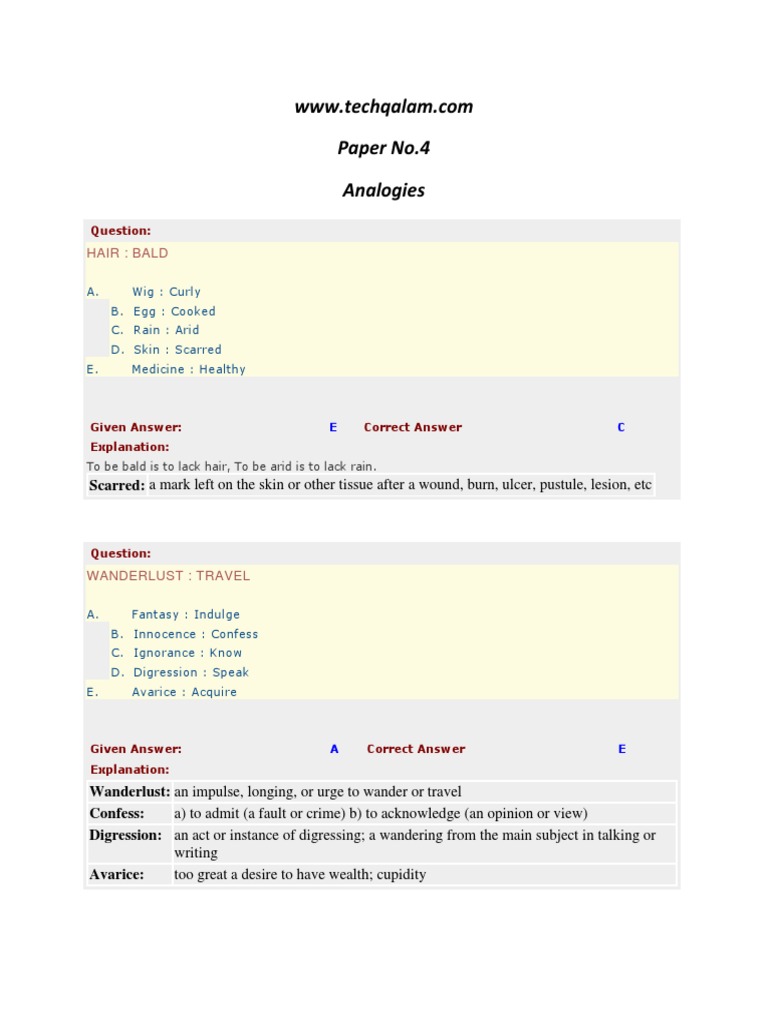 Antonyms and Analogies Explained | PDF | Tropical Cyclones | Rhetoric