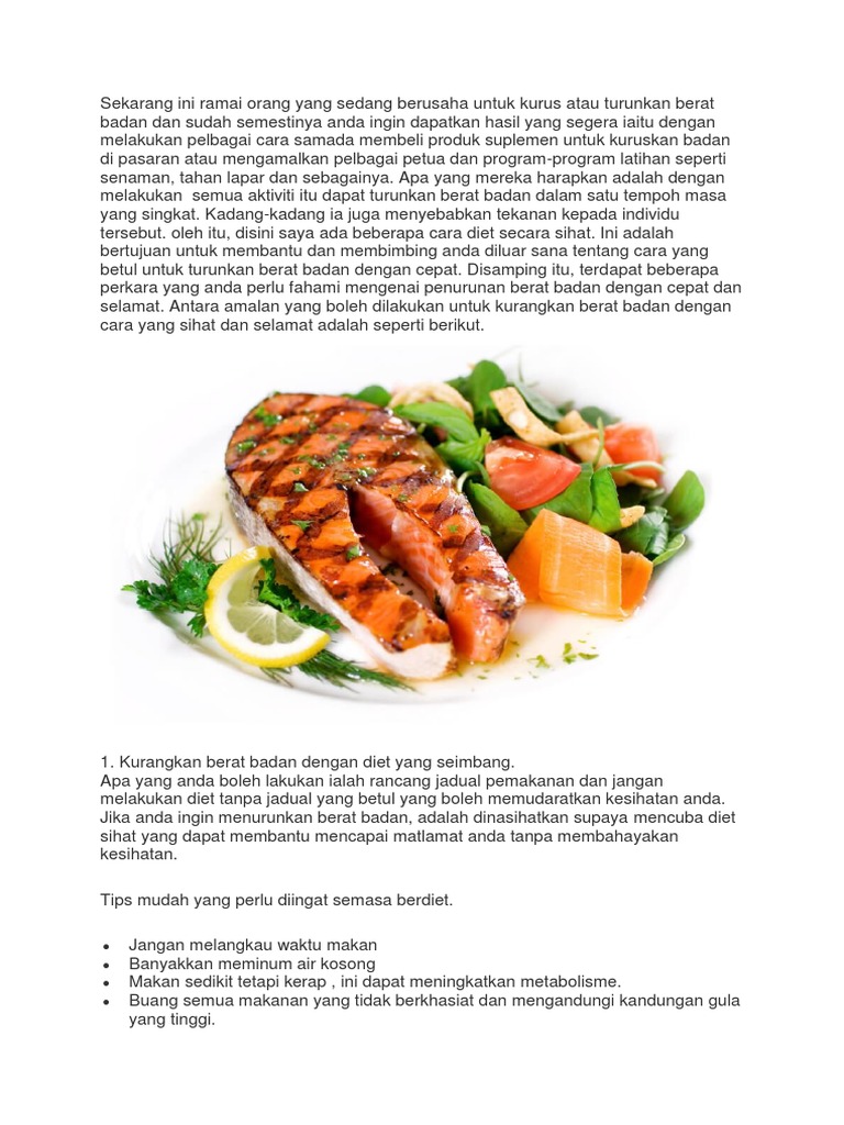 Tips Kurangkan Berat Badan Pdf