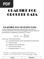 Quartile For Grouped Data