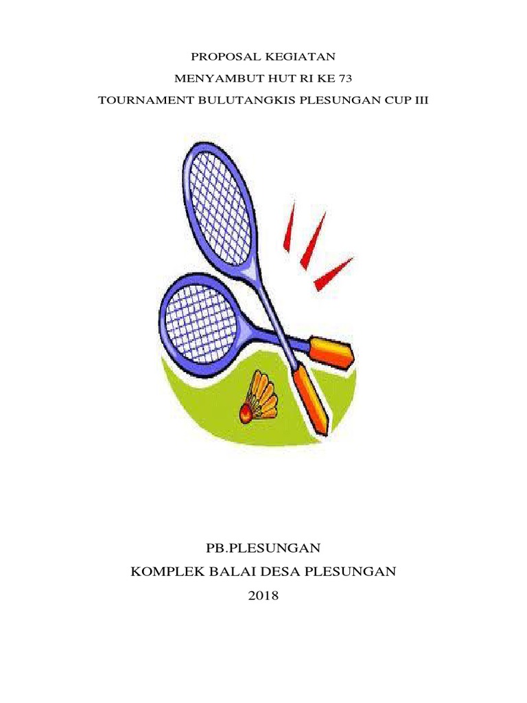 Proposal Kegiatan Badminton PDF