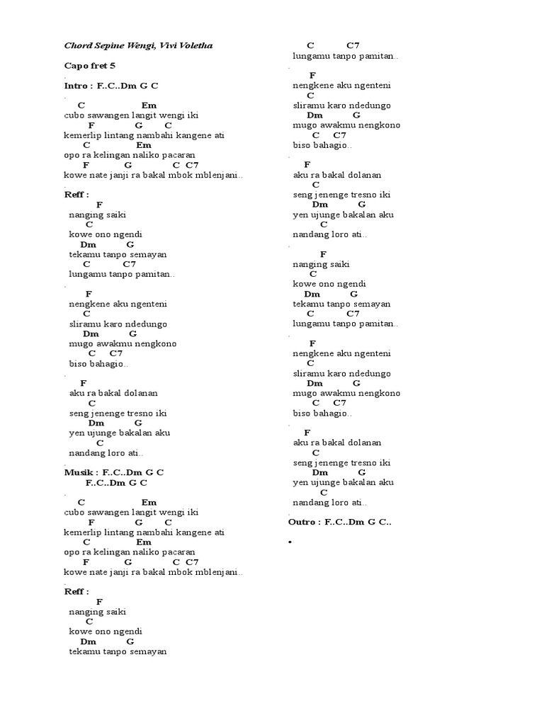 Chord Sepine Wengi PDF