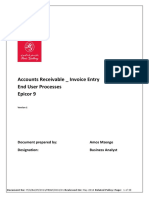 Accounts Receivable - Invoice Entry Process - Draft