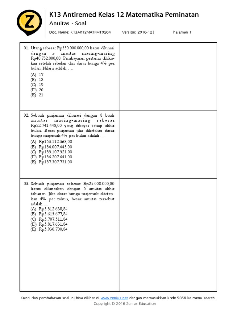 Soal Anuitas Doc Guru Soal