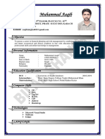 BILAL SHAIKH CV Template