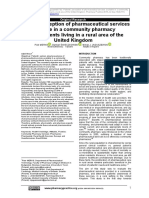 Patients' Perception of Pharmaceutical Ervices Available in A Community Pharmacy Among Patients Living in A Rural Area of The United Kingdom PDF