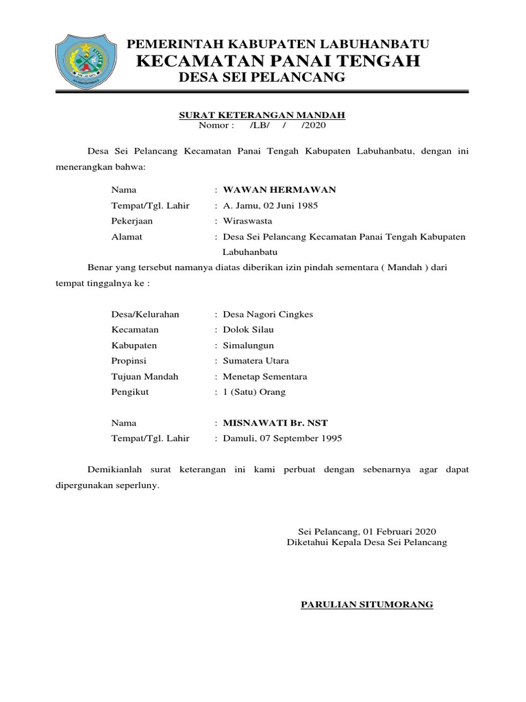 Download 69+ Contoh Surat Mandah Adalah Terbaik Dan Terbaru