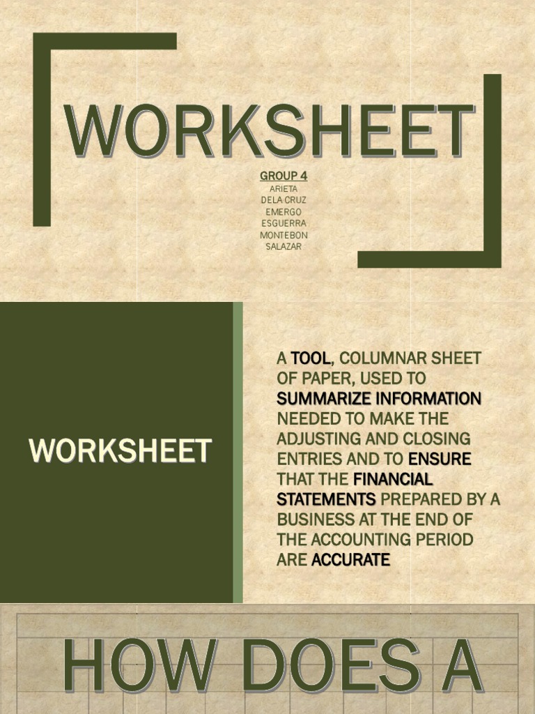 WORKSHEET | PDF | Finance & Money Management