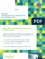 Week #9 Problems With Comparative and Superlative