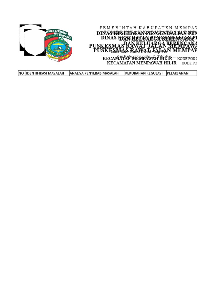 Format SKD untuk Puskesmas Mempawah | PDF