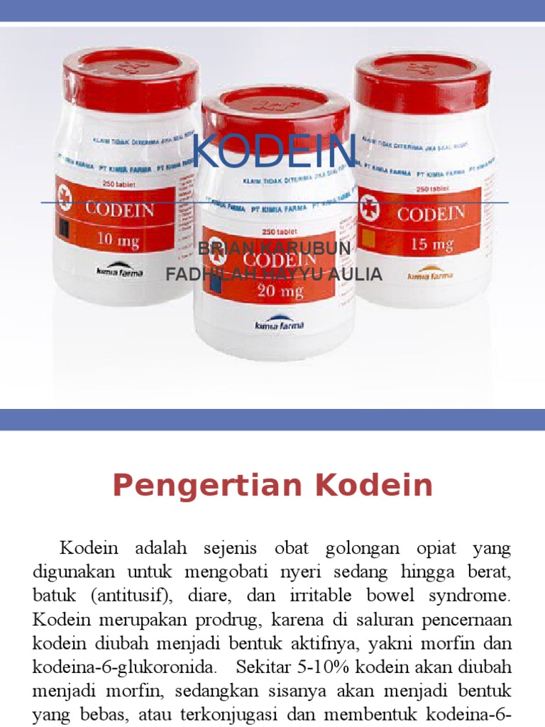 Penggunaan dan Metabolisme Kodein | PDF