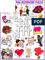Valentines Day Vocabulary Esl Crossword Puzzle Worksheet For Kids
