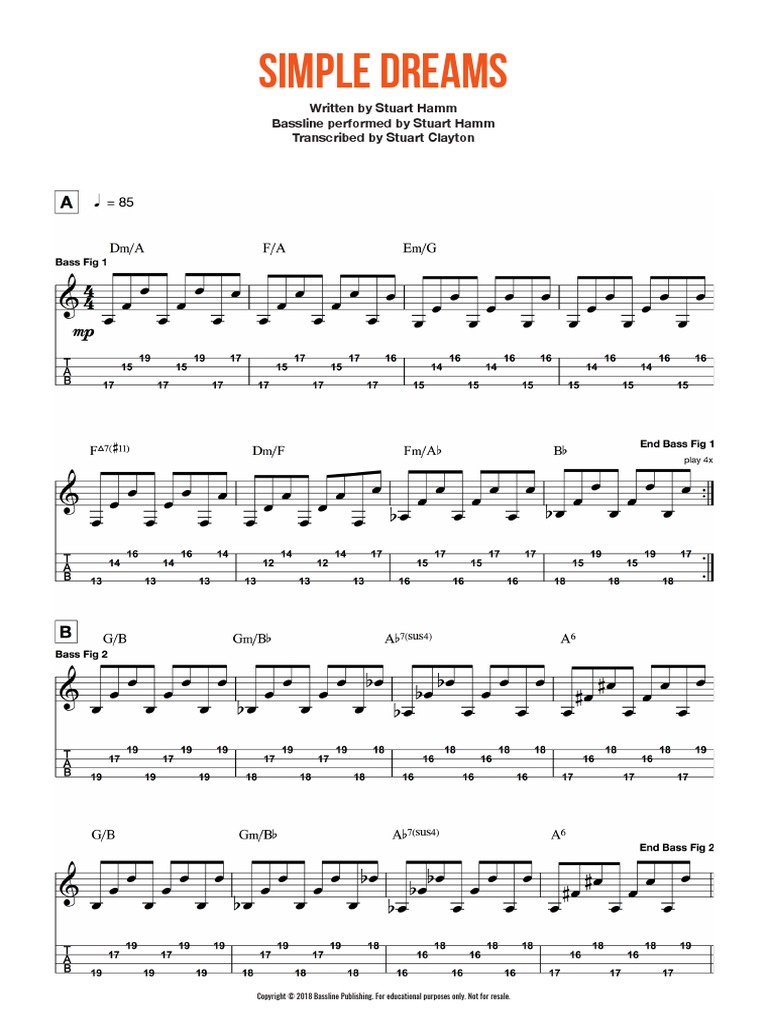 Stuart Hamm Simple Dreams | PDF