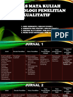 Tugas Mata Kuliah Metodologi Penelitian Kualitatif