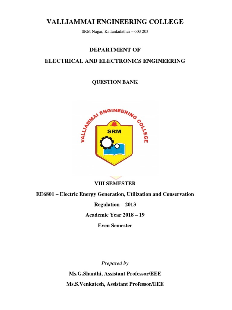 EE6801Electric Energy Generation Utilization and Conservation PDF