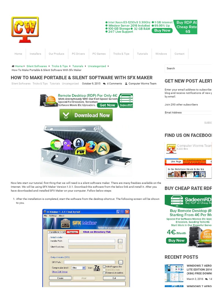 Create Portable Software with SFX Maker | PDF